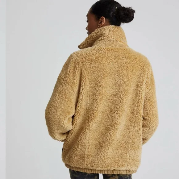 VARLEY Appleton Half-Zip Pullover Sherpa/Fleece/Mustard Gold/ Tan - Picture 3 of 11